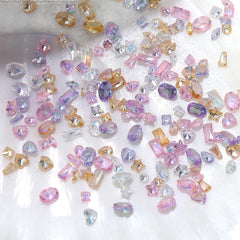 WENEWFINE mixed-color rhinestones spread highlighting color variety for versatile designs