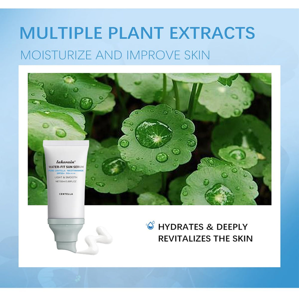 WenFeng sun serum in a beach setting illustrating waterproof protection while active benefit