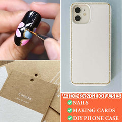 WENJLYJ gold chrome applied on nail for high-shine mirror finish