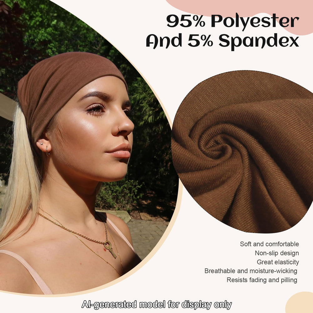 WENNKINN headband worn during yoga demonstrating secure fit and sweat-friendly fabric