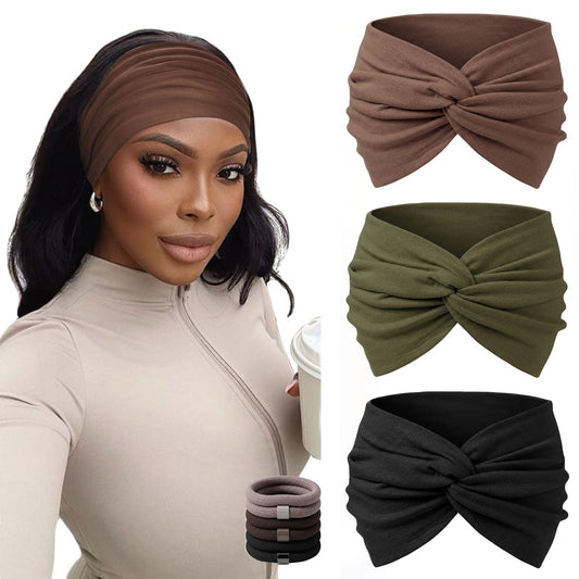 WENNKINN front view of three-pack headbands showing colors and packaging benefit of ready-to-wear