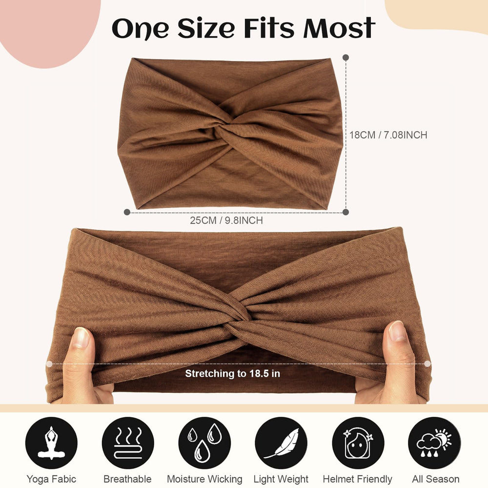 WENNKINN held in hand to show 7-inch width and stretch for varied head sizes