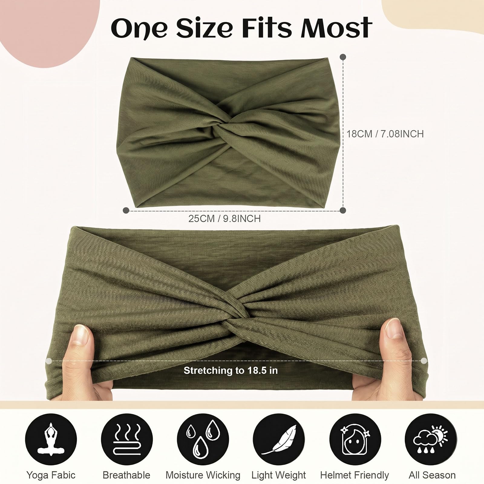 WENNKINN turban-style headband set up on pillow illustrating protective sleep coverage