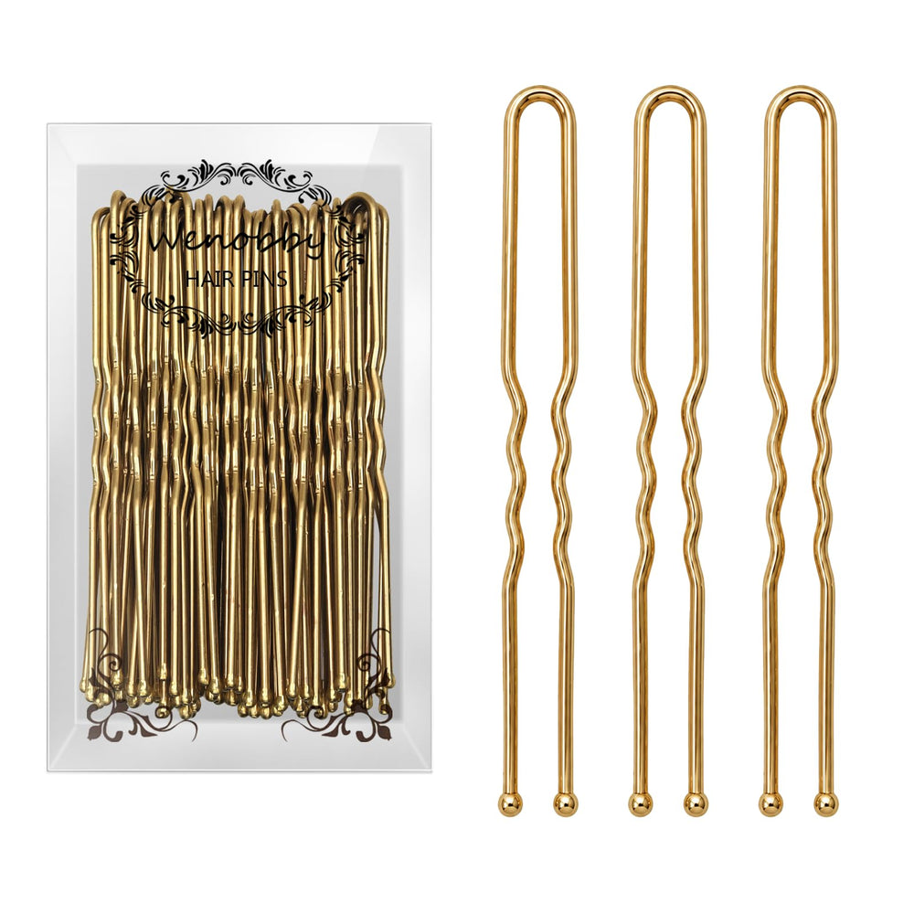 wenobby front packaging showing gold U pins and clear storage boxes for easy access