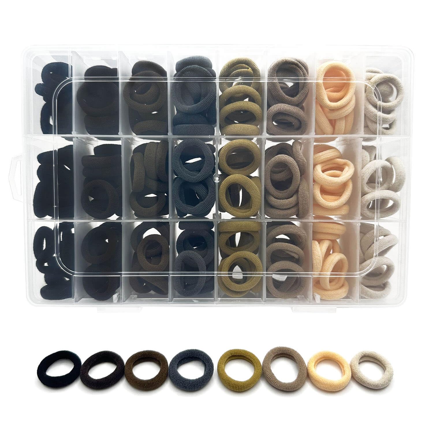 Wenreykeji front packaging showing 288 toddler hair ties, bulk supply benefit
