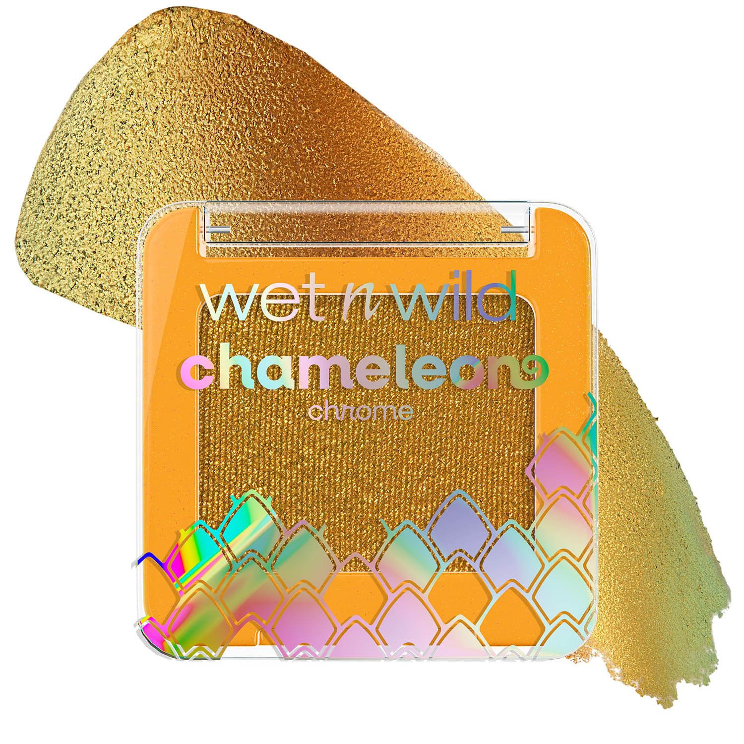 wet n wild front pan showing Comet Culture multi‑chrome and benefit of vivid payoff