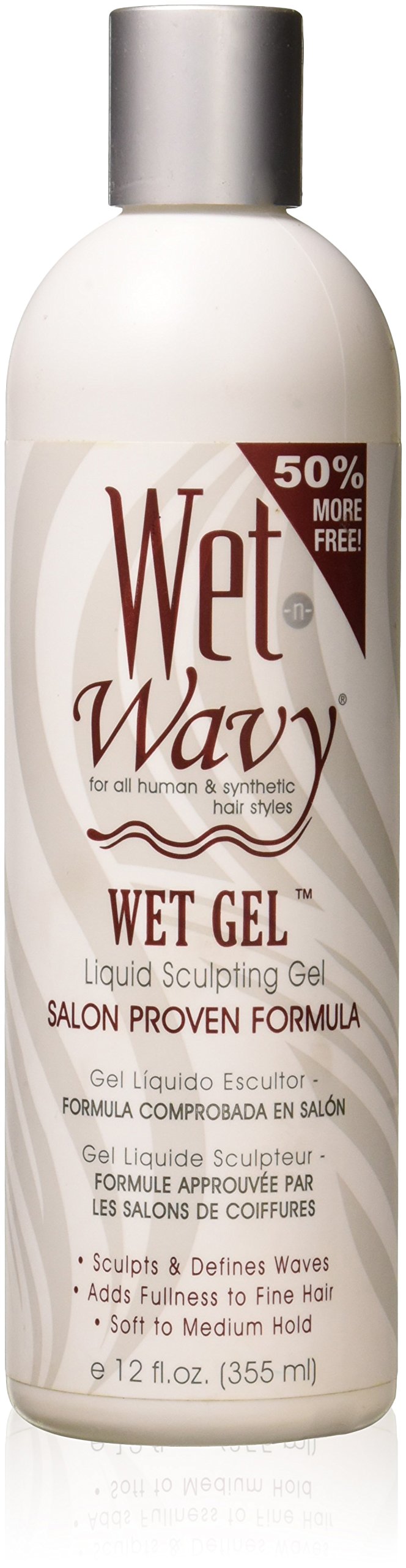 wet n wild front packaging showing 12 oz bottle and product identity with clear benefit