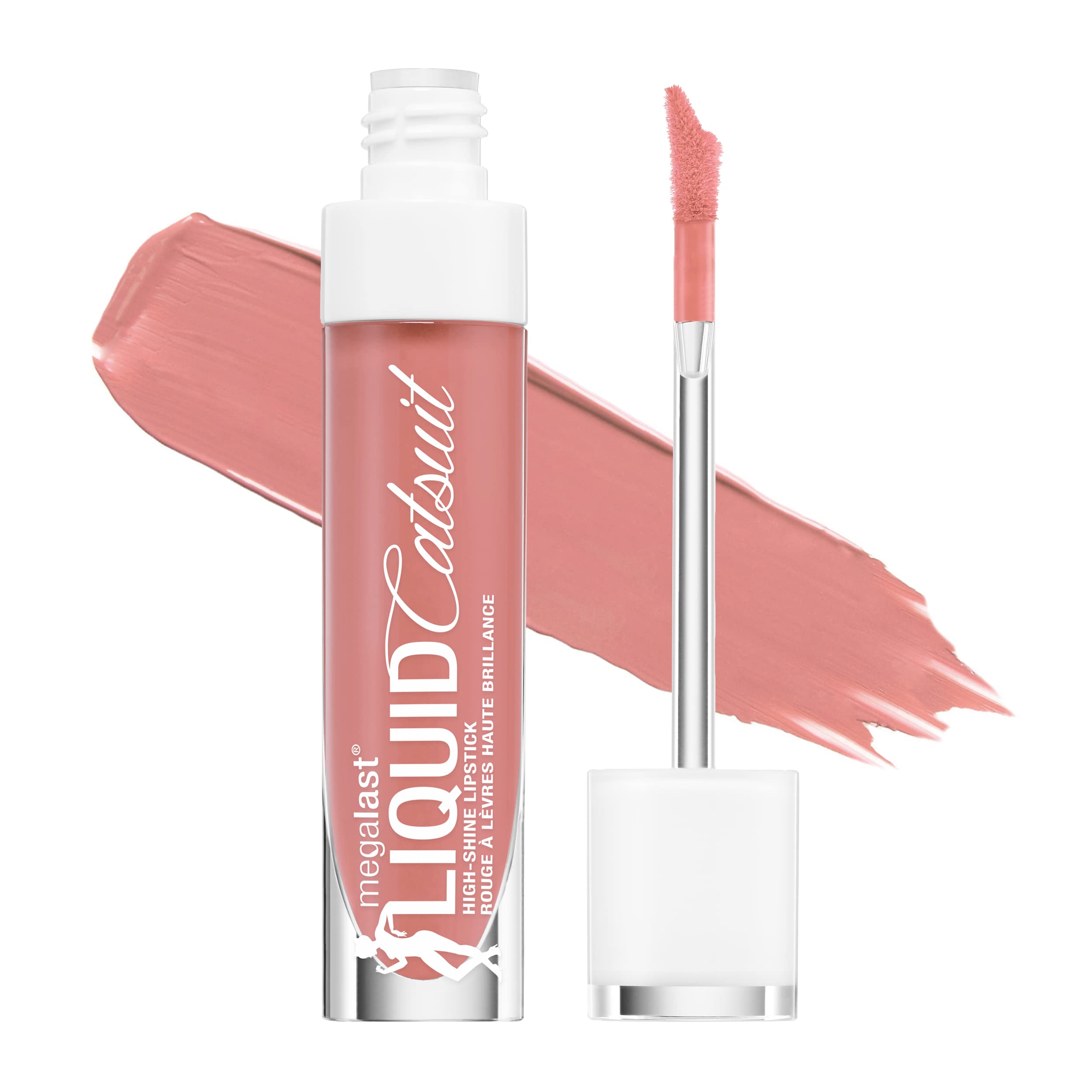 wet n wild front packaging showing glossy pink peach shade and name benefits