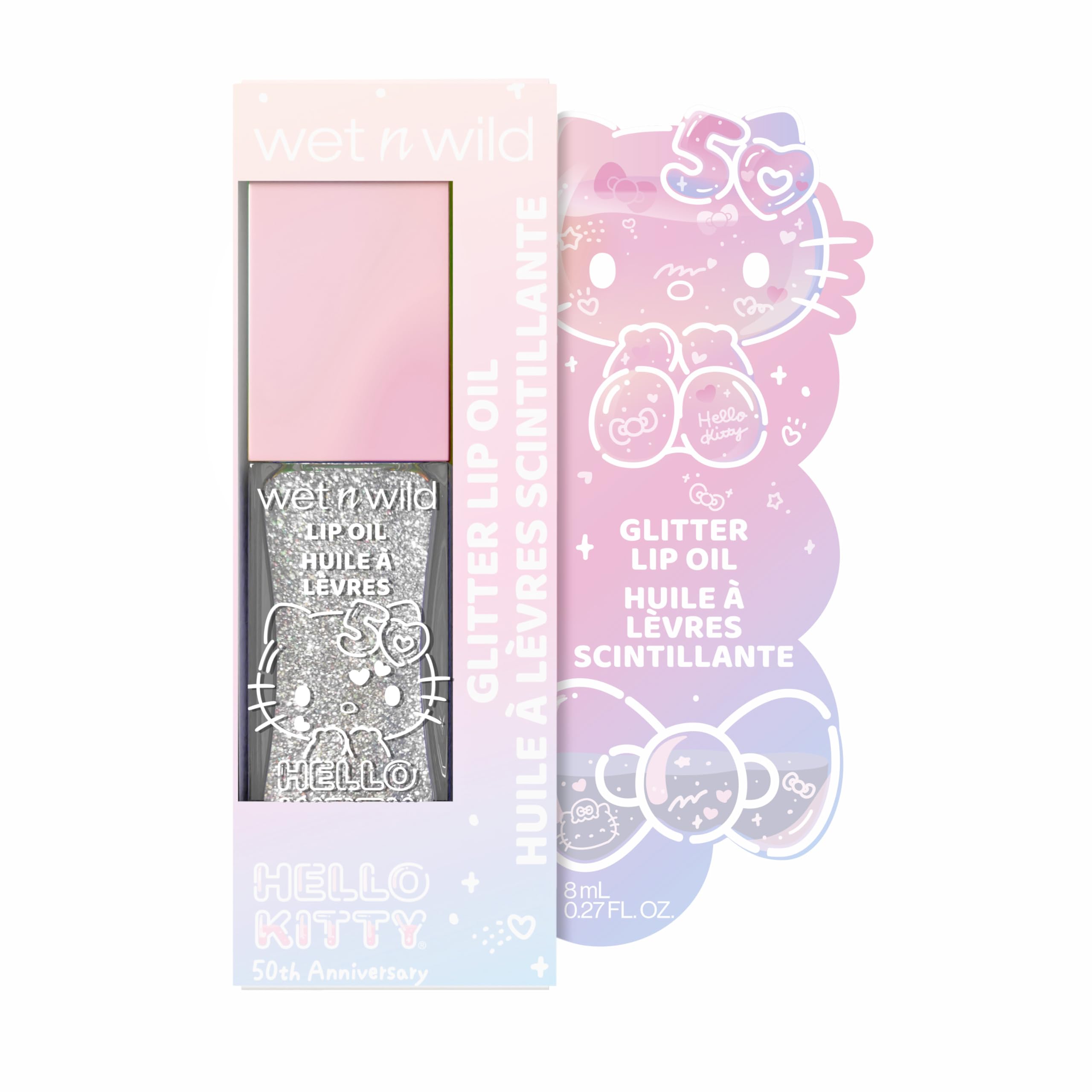 wet n wild model wearing Diamond Bow on lips showing reflective sparkle and smooth finish