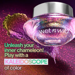 wet n wild Matrix Moves close texture shot highlighting smooth reflective flakes for intensity
