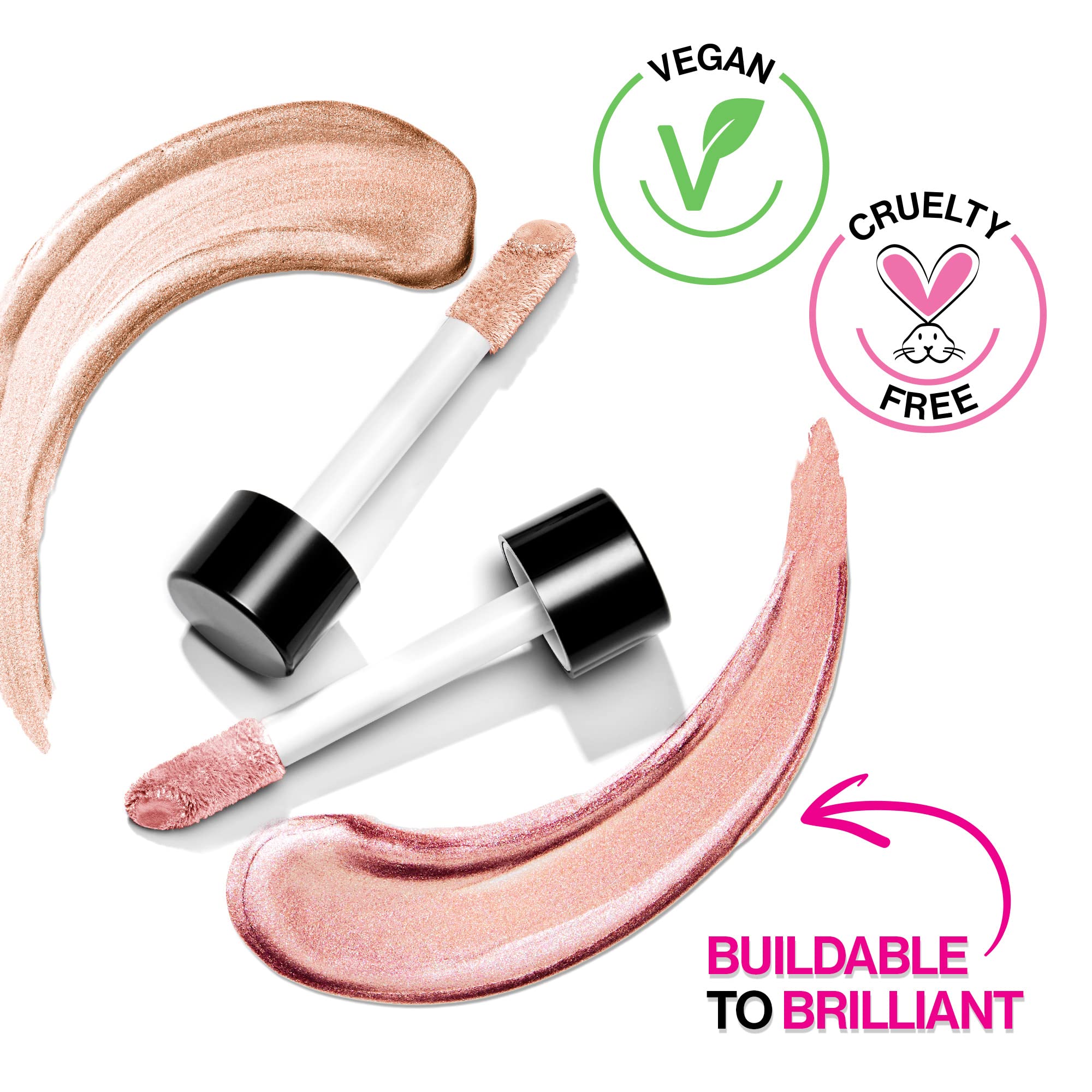 wet n wild applicator wand detail with doe-foot, easy precise application