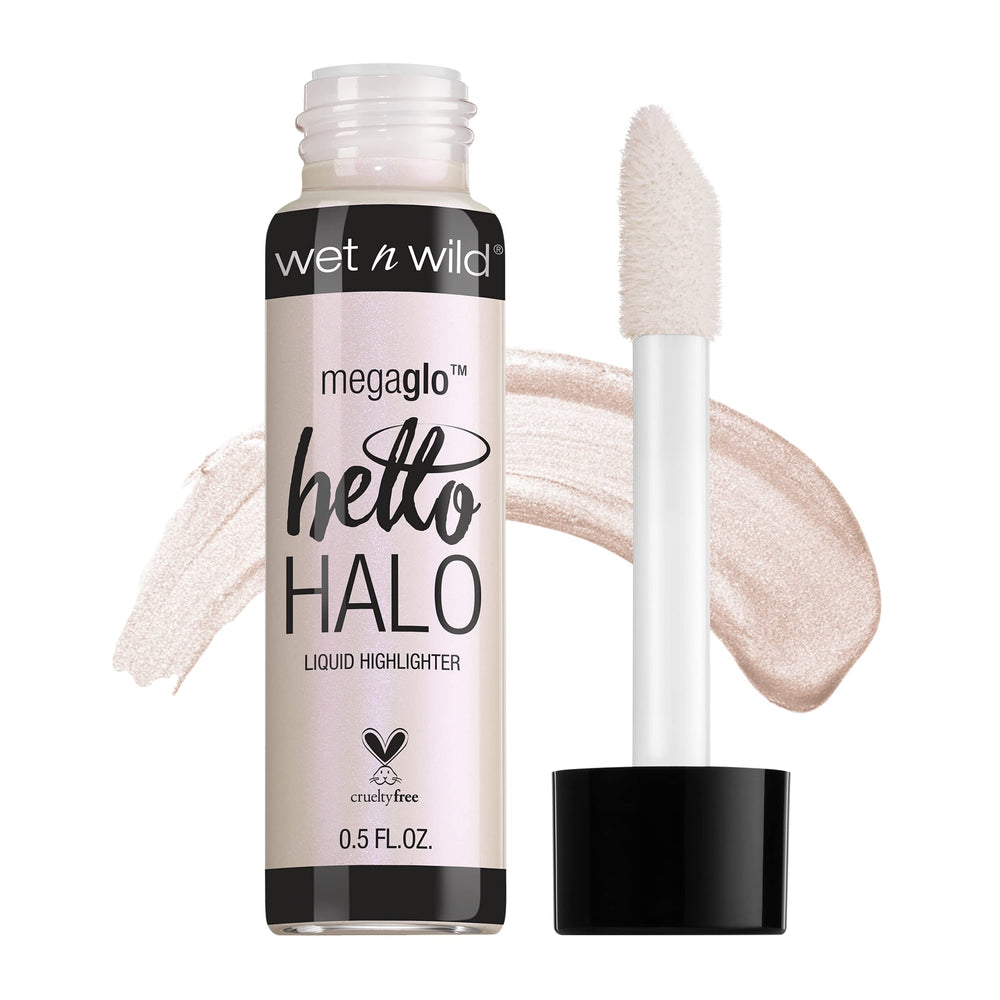 wet n wild front packaging showing product and shade, highlights glow