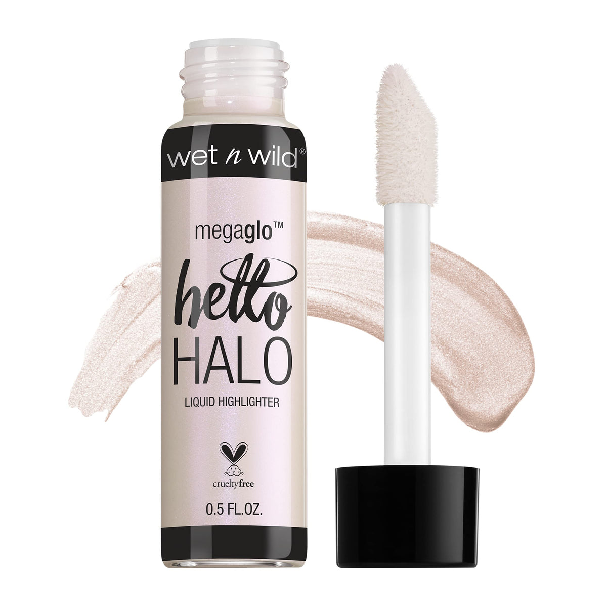 wet n wild front packaging showing product and shade, highlights glow