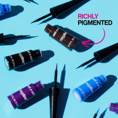 wet n wild MegaLiner on eye in lifestyle scene highlights dramatic, long-lasting color