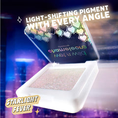 wet n wild fingertip applying Starlight Fever for concentrated chrome impact