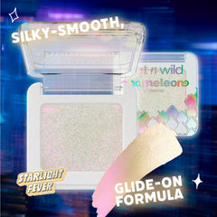 wet n wild layered over matte shadow demonstrating enhanced multidimensional shine