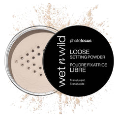 wet n wild front packaging showing translucent powder and label, clear product ID