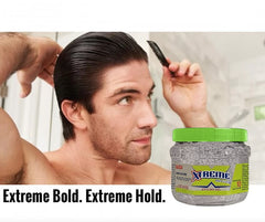 Wetline gel used on hair showing defined style and long-lasting hold benefit