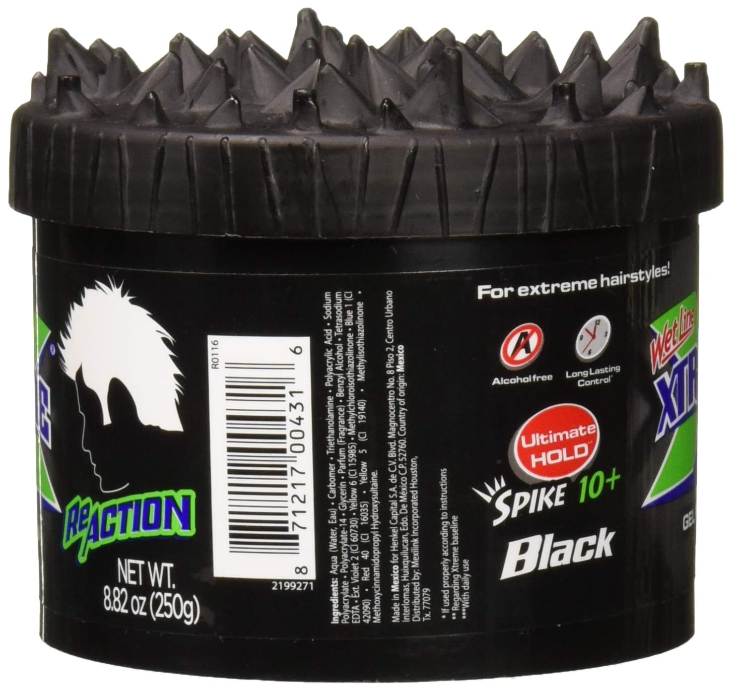 Wetline Xtreme Reaction Black in use styling hands shaping a defined haircut for control