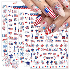 WFBBKP front packaging showing six patriotic sticker sheets for easy festive nails