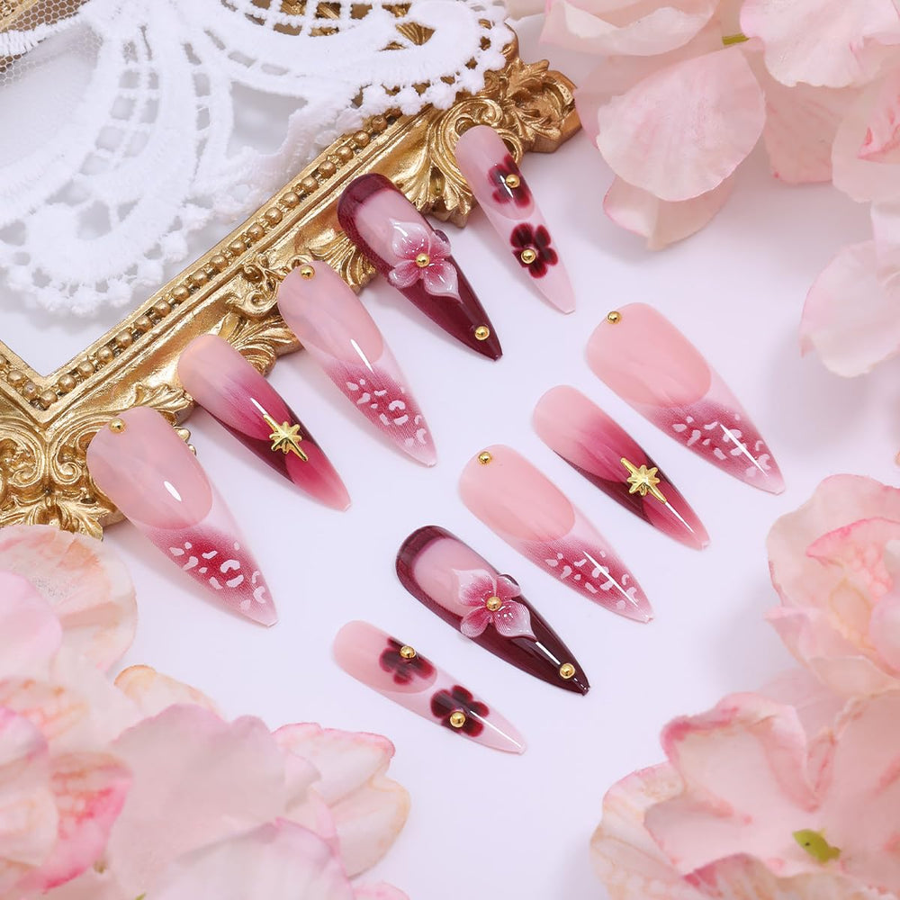 WFBBKP hand wearing nails in use demonstrating finished manicure and wearable style