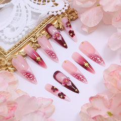 WFBBKP hand wearing nails in use demonstrating finished manicure and wearable style
