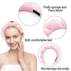 WFWJ in use during face wash keeping hair dry and skin accessible