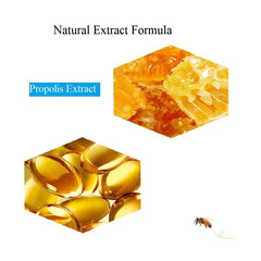 WFWJ label and ingredient list detail clarifying propolis use and product transparency