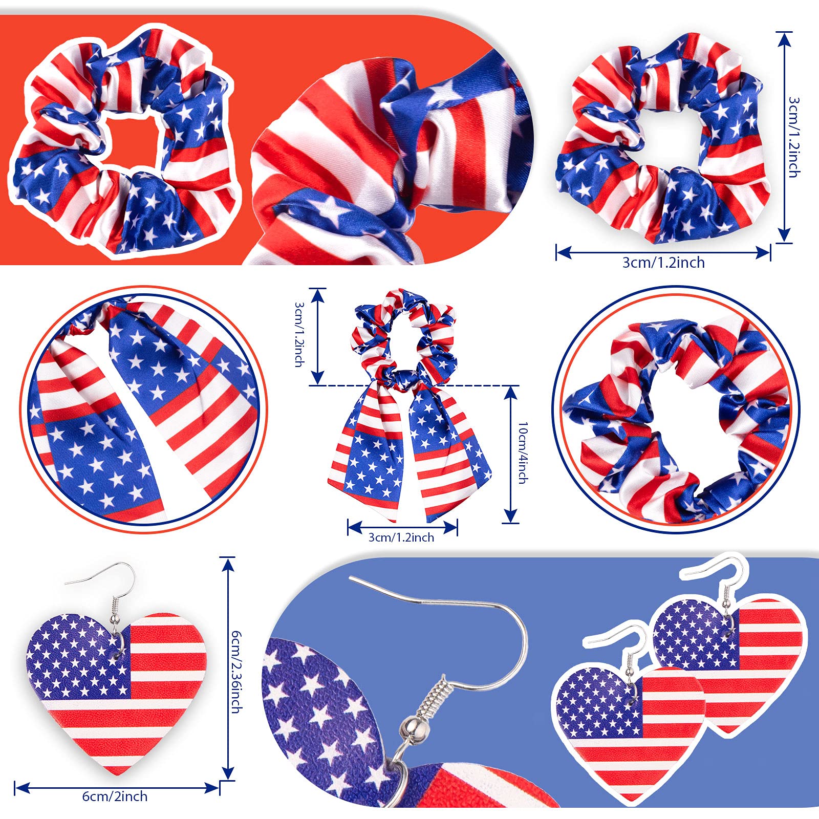 Whaline faux-leather flag heart earrings close-up offer lightweight flair