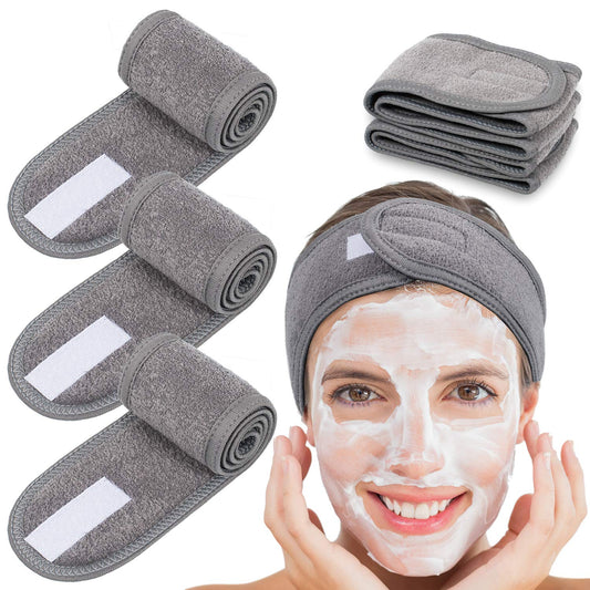 Whaline gray headbands front view showing neat folds and package benefit