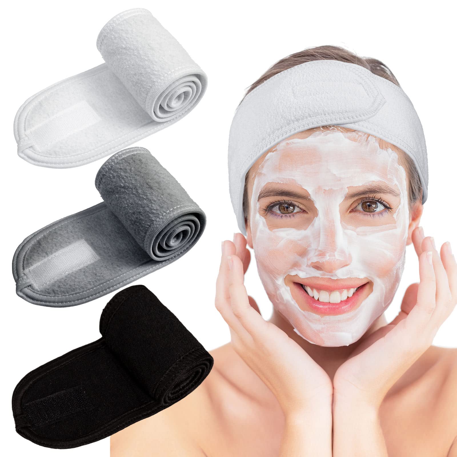 Whaline headbands front view showing three colors and tidy packaging benefit