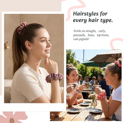 Whaline scrunchies arranged as gift set for parties and bridesmaids