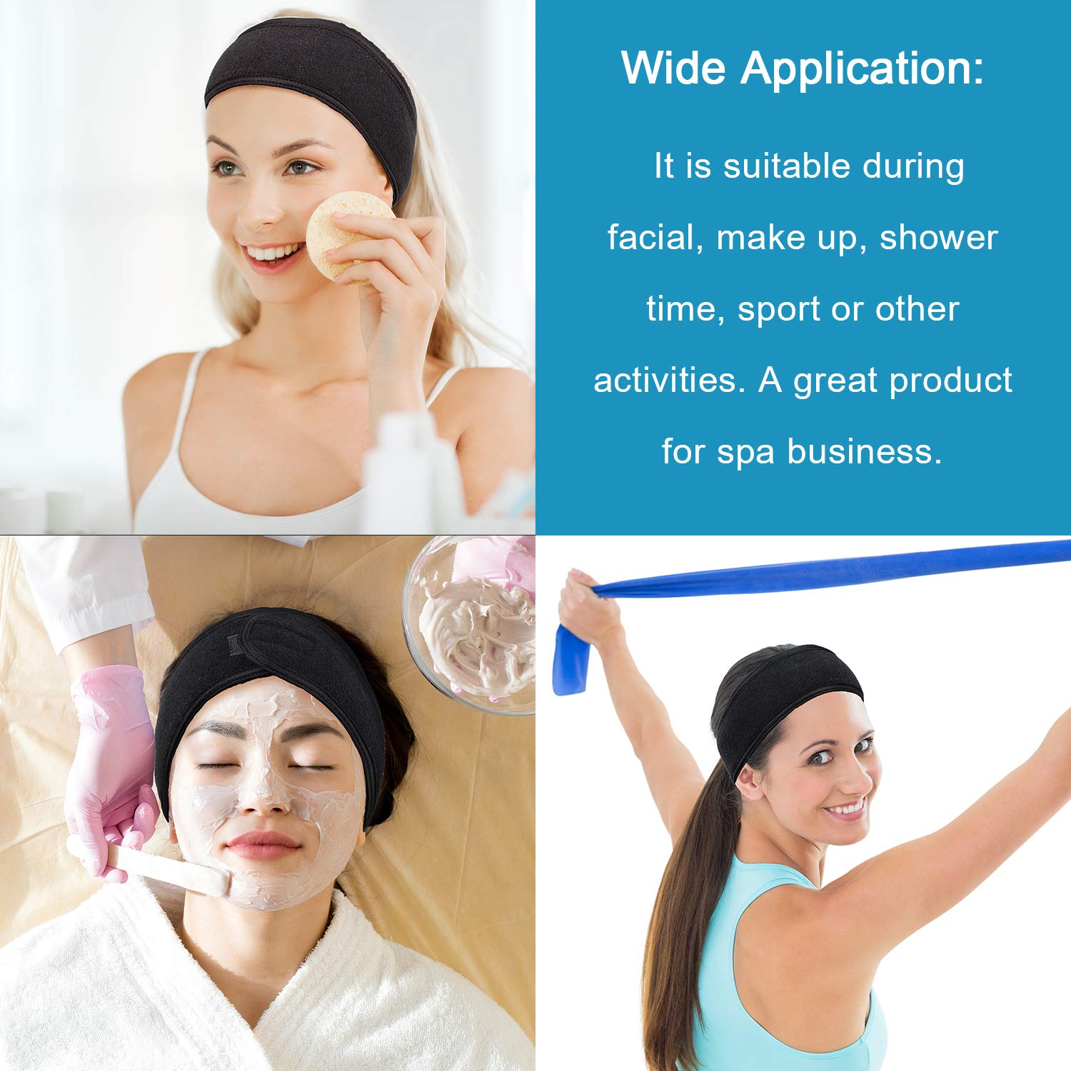Whaline four-pack headbands neatly arranged for rotation and travel convenience