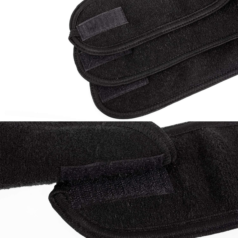 Whaline headband worn during makeup application keeping hair away for precision