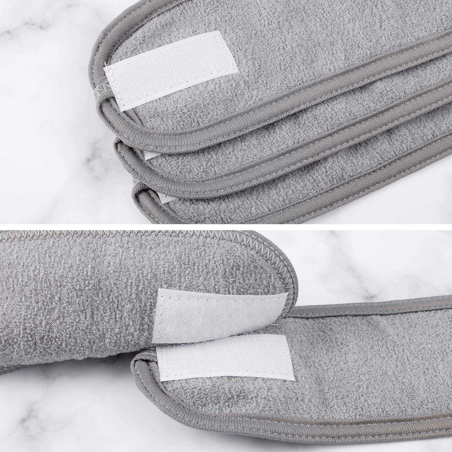 Whaline headband worn during makeup application keeping hair away benefit