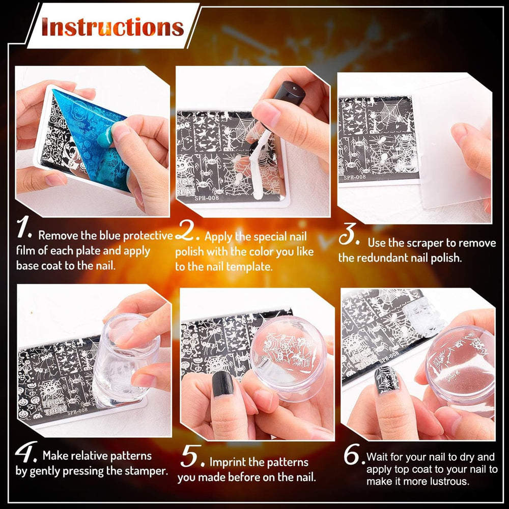 Whaline stamper picking up a floral design illustrating fast, precise transfer benefit