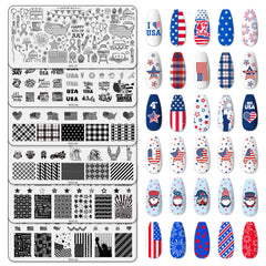 Whaline plate front view showing patriotic collection for quick design