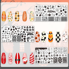 Whaline plate beside ruler showing 4.7 x 2.4 inch size for full-nail designs