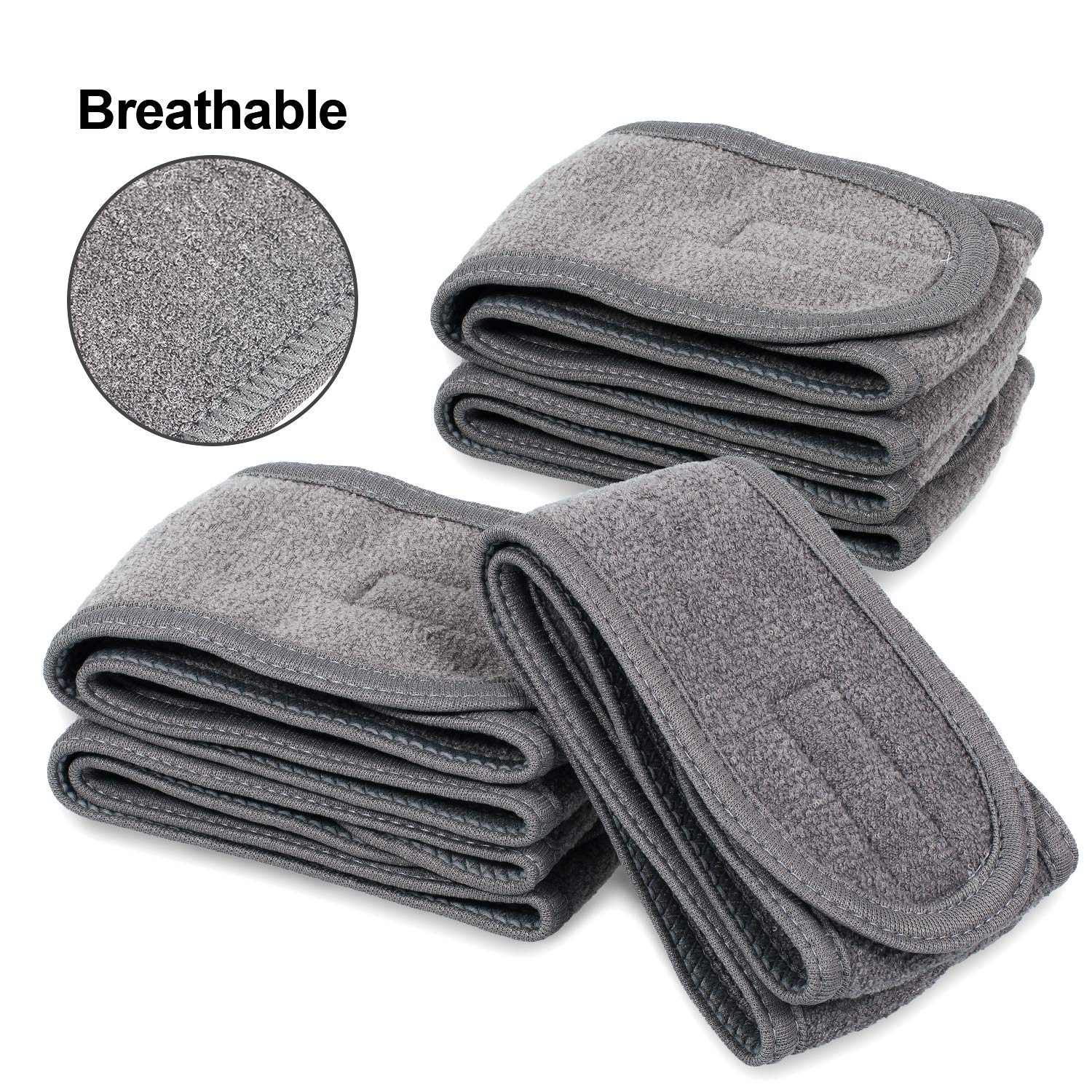 Whaline headband in bathroom setting keeping hair dry during shower benefit