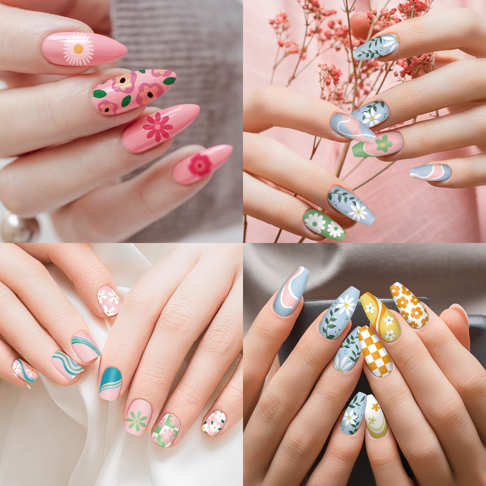 Whaline reverse-stamping decal being colored to create custom multicolor nail art