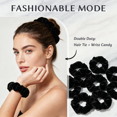 Whaline twelve scrunchies stacked to show abundance and gifting convenience