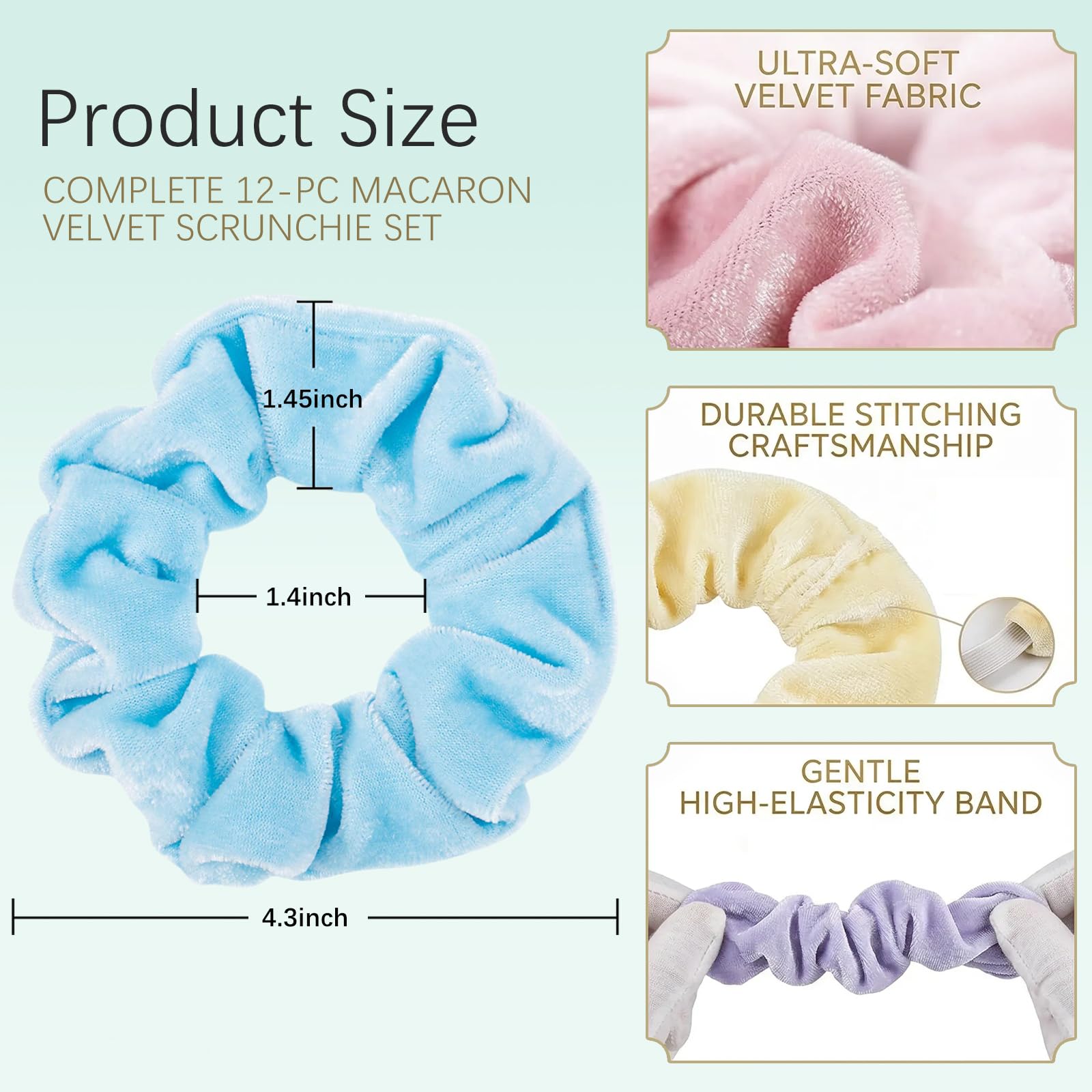 Whaline close-up velvet texture highlighting soft fabric that protects hair from damage