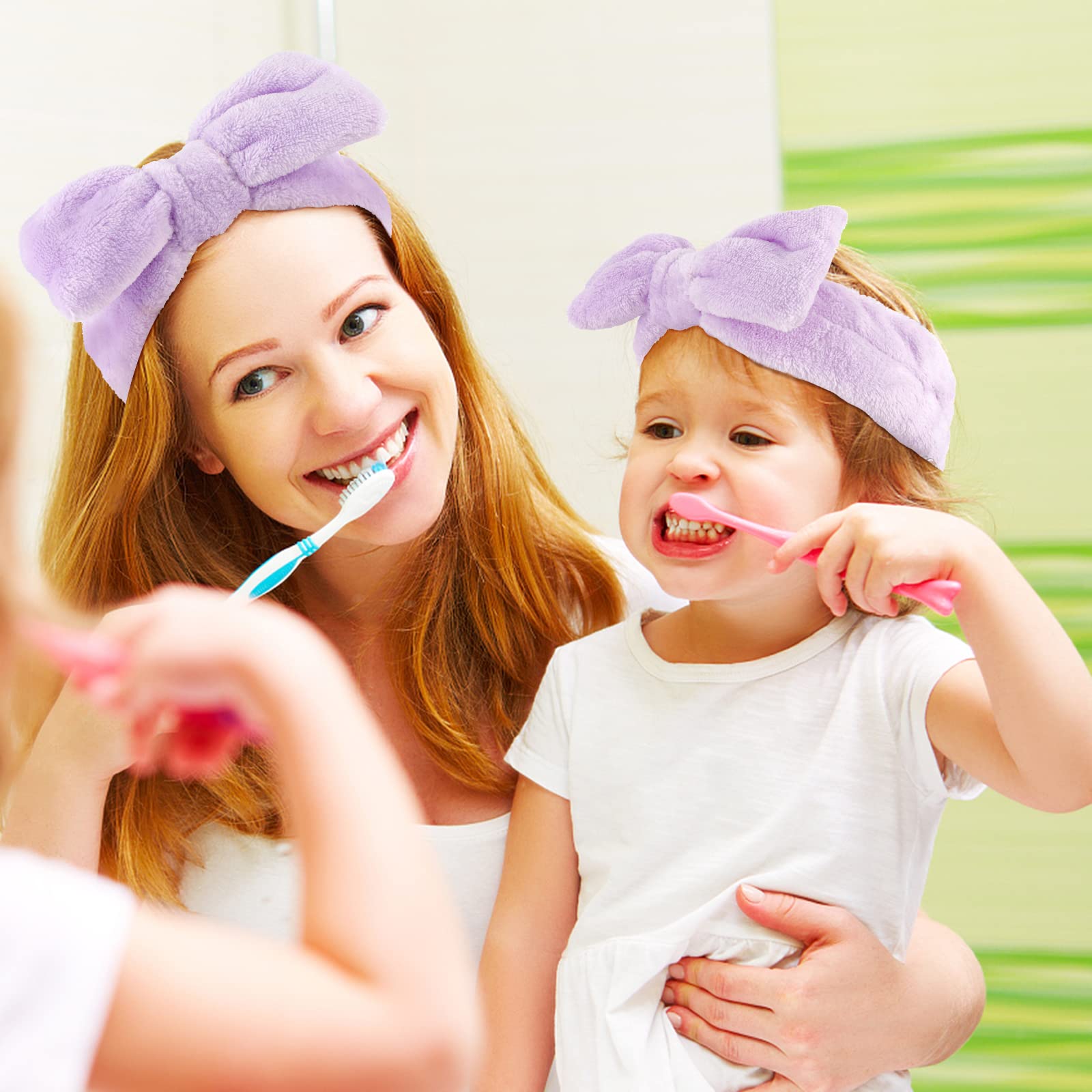 WHAVEL headbands in bathroom setting showing practicality during routines