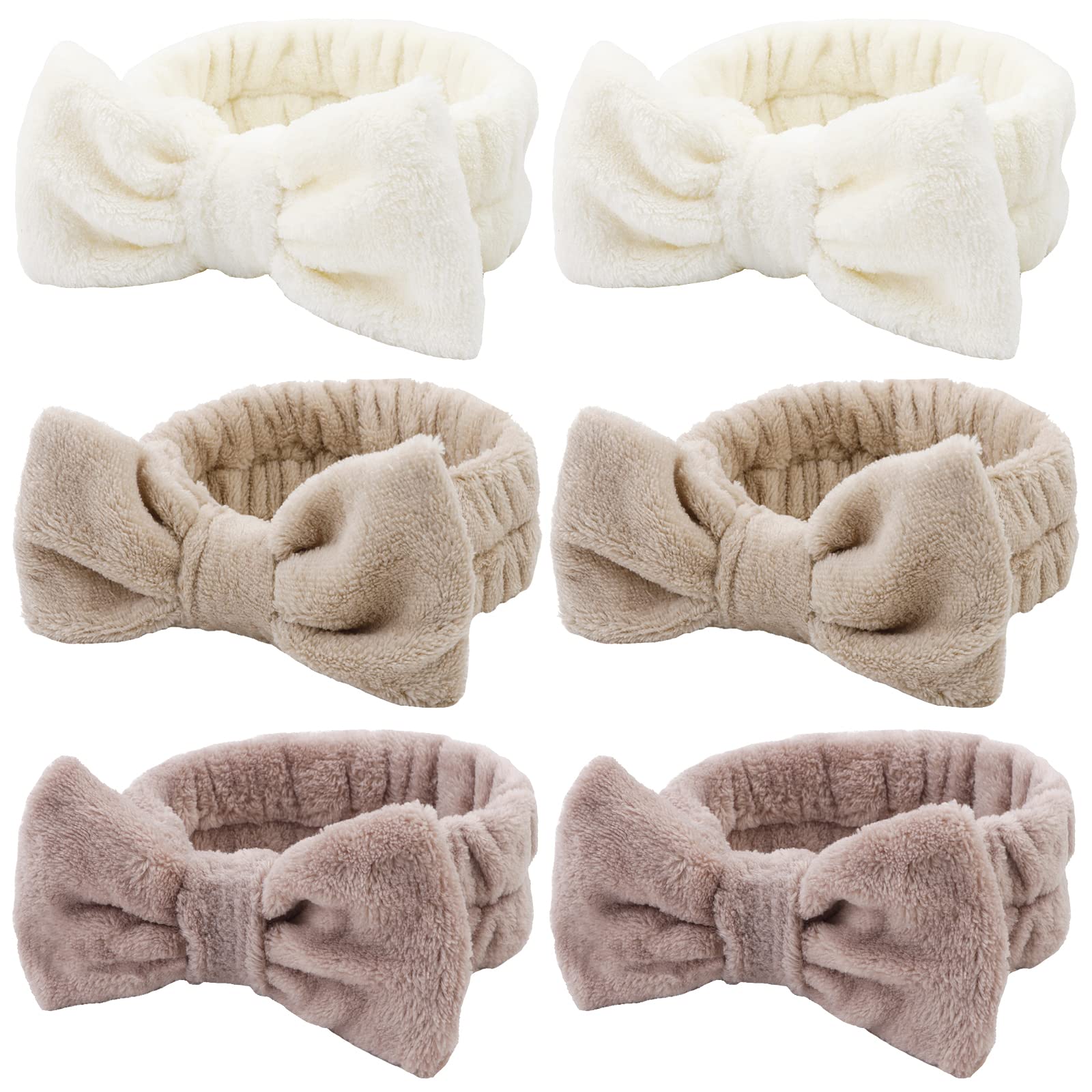WHAVEL front-pack visual showing six fluffy headbands and packaging benefits