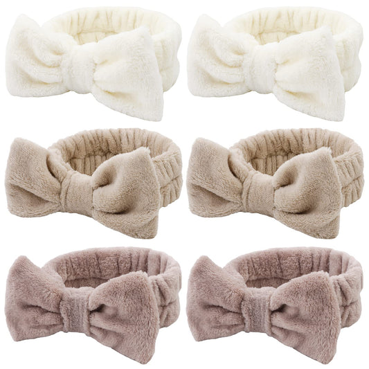 WHAVEL front-pack visual showing six fluffy headbands and packaging benefits