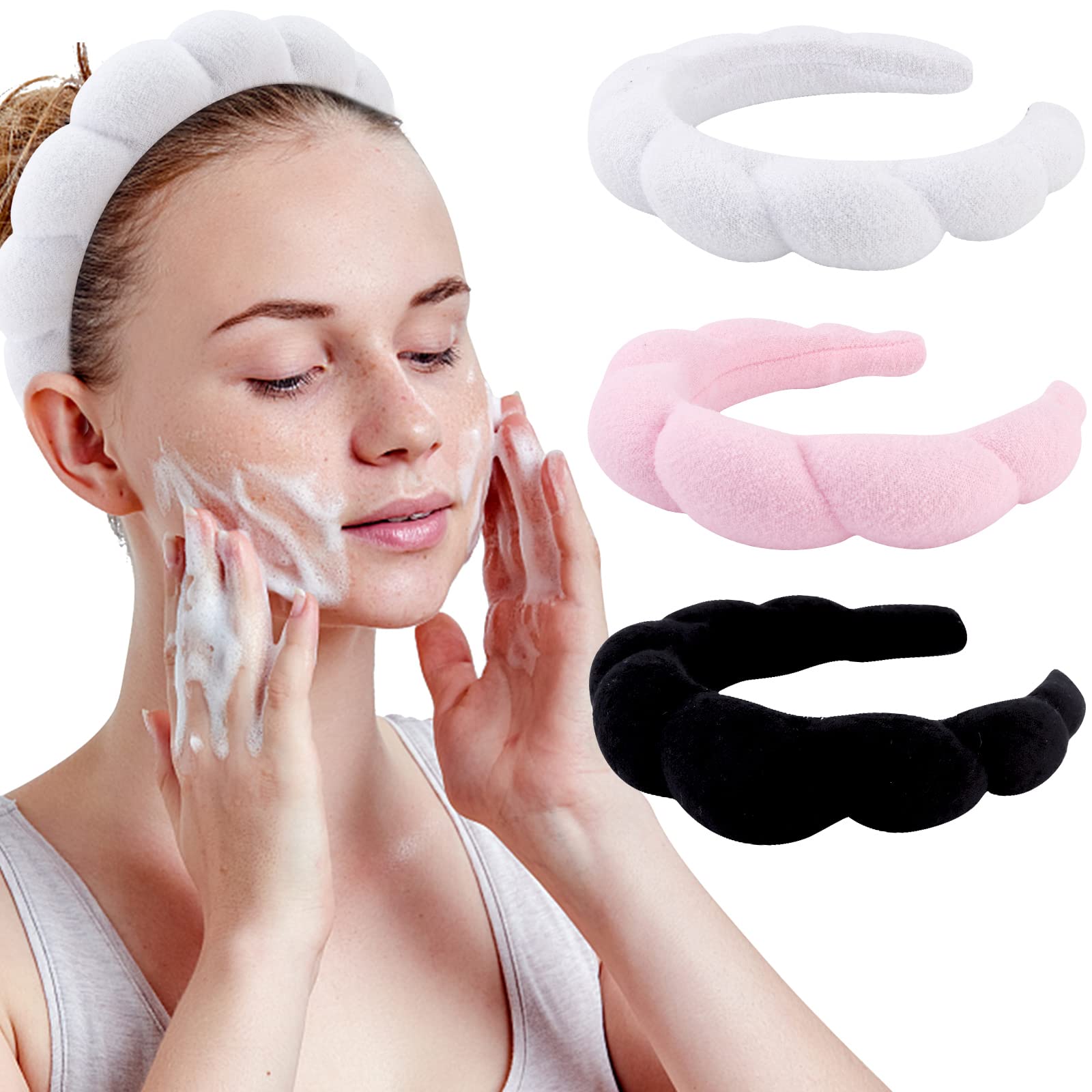 WHAVEL front view of three colored headbands showing variety and convenience