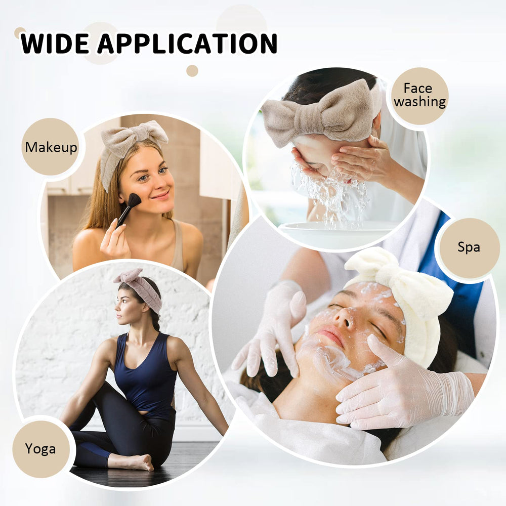WHAVEL headband worn during face wash keeping hair secure and dry