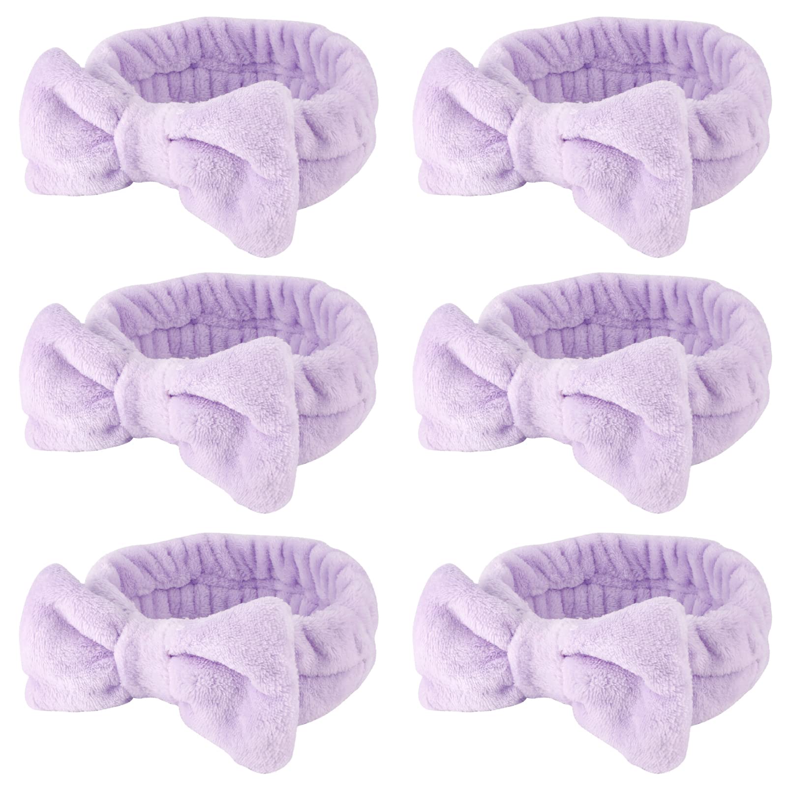 WHAVEL front view of six purple headbands showing value and convenience