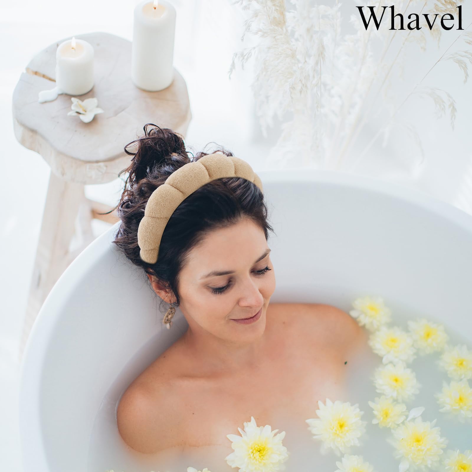 WHAVEL elastic side profile demonstrating stretch and comfortable fit on head