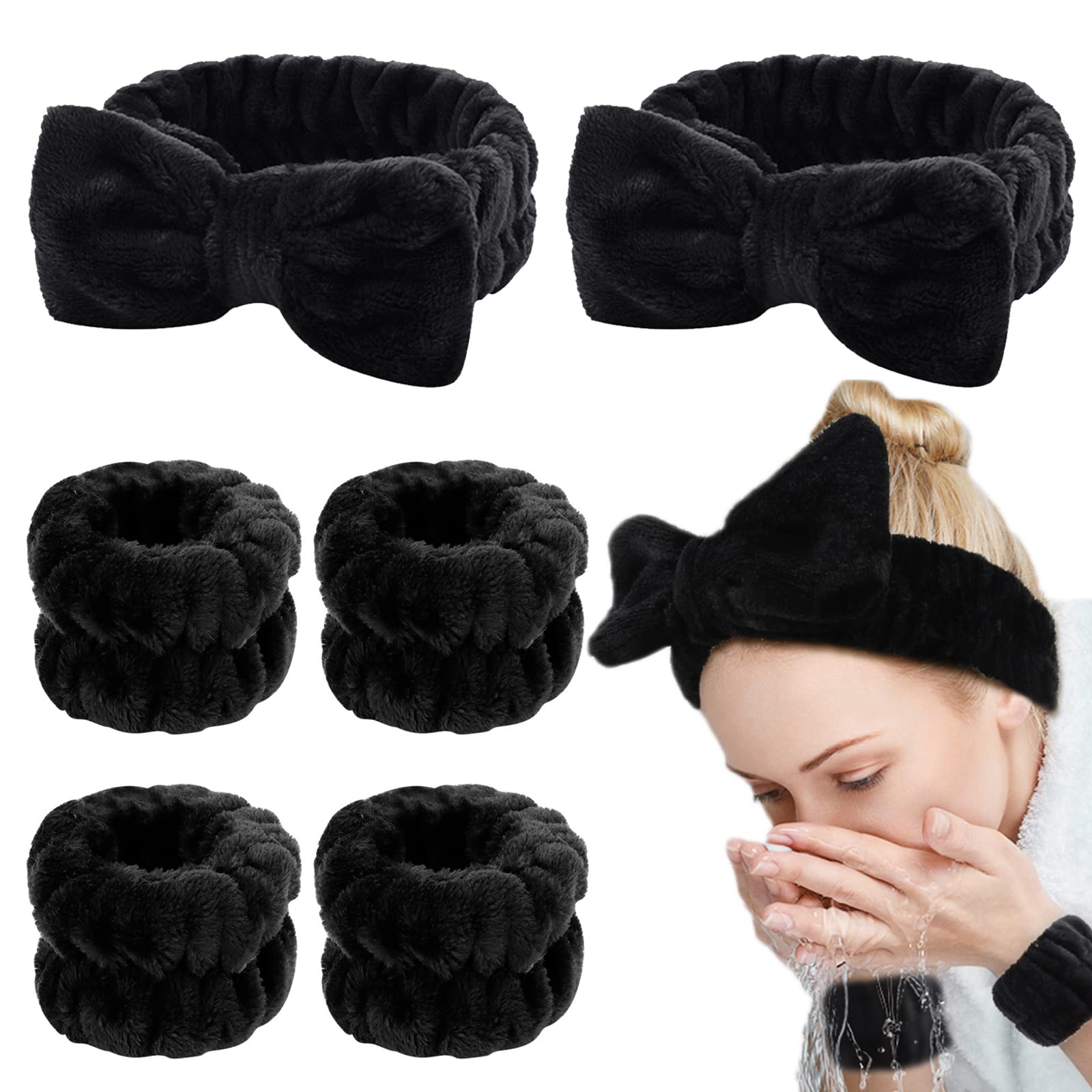 WHAVEL front view of headband and wristbands set showing complete kit and function